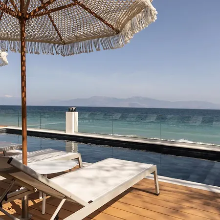 Cavo Dio 1 - Beachfront Bliss - Cozy Pool Sunset Lägenhet Kato Diminio